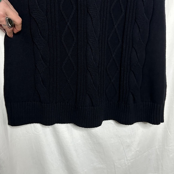 ASOS Monki Robin cotton knitted v neck sleeveless black mini dress - Picture 11 of 17